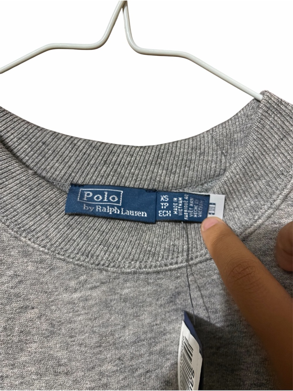 Ralph Lauren Gray Crewneck Sweater with Yellow Polo Bear Graphic - Picture 2 of 4
